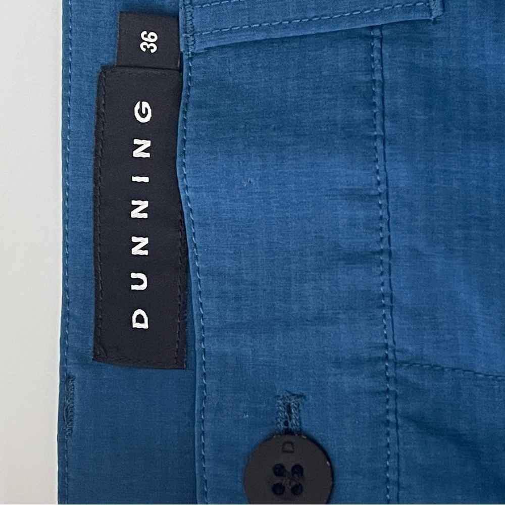 Dunning Golf Shorts Mens 36 x 10" Golf Performance Stretch Ventilated Blue - Picture 8 of 9